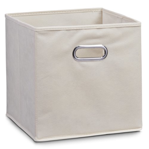 Zeller Vlies Aufbewahrungs-Box 4er Set 28 x 28 x 28 cm, farbig, faltbare Regal-Boxen Ordnungs-Boxen Regal-Korb quadratisch; 4teilig - je 1 Stück pro Farbe - 3