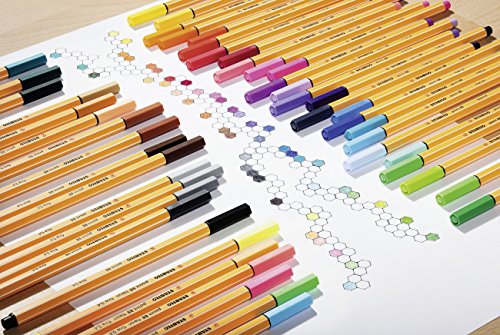 Fineliner - STABILO point 88 - 8er Etui - Pastellfarben - 4