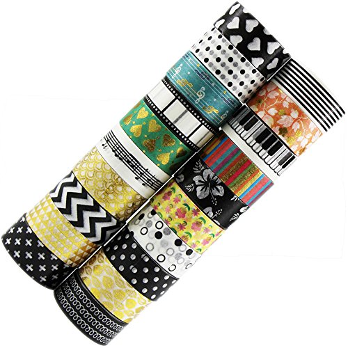 EDGEAM Washi Tape 20er Set Klebeband Dekoband Masking Tape - 3