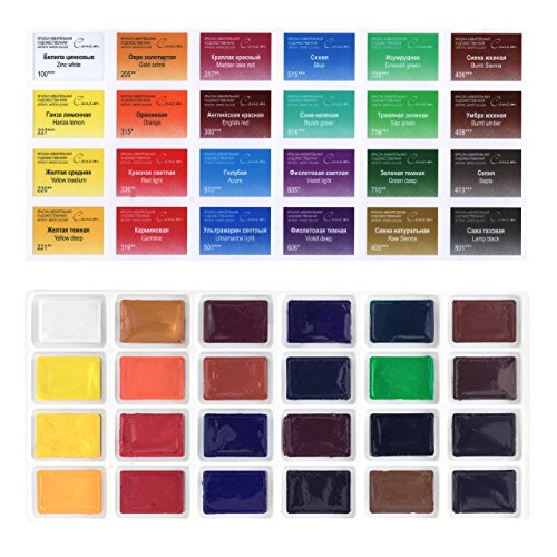 Aquarellfarbe set Hochwertig- Zur Auswahl: 16 oder 24 Farben - Qualität von Sonnet (16er Set) (24 Farben) - 4