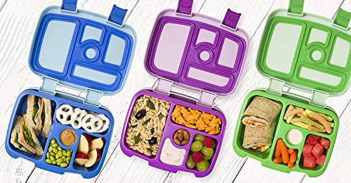 Bentgo Kids – Kinder Lunchbox / Bento Box / Brotdose mit 5 Unterteilungen, auslaufsicher (Lila) - 5