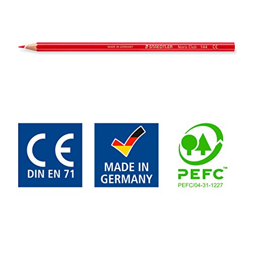 Staedtler Noris Club 144 NC24 Buntstifte, erhöhte Bruchfestigkeit, sechskant, Set mit 24 brillanten Farben, kindgerecht nach DIN EN71, umweltfreundliches PEFC-Holz - 5