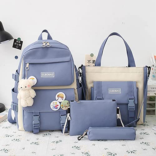 SchulrucksackSet Rucksack Für Schule Süßer Rucksack Schulrucksack Mädchen Teenager Büchertasche Kawaii Schultasche Schulrucksack Schulranzen Rucksack Kinder Mädchen Für Sommer Oder Für Die Schule - 2