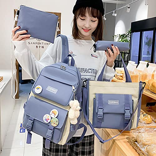 SchulrucksackSet Rucksack Für Schule Süßer Rucksack Schulrucksack Mädchen Teenager Büchertasche Kawaii Schultasche Schulrucksack Schulranzen Rucksack Kinder Mädchen Für Sommer Oder Für Die Schule - 3