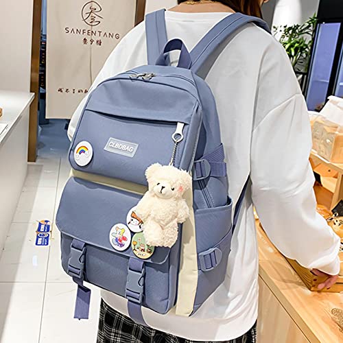 SchulrucksackSet Rucksack Für Schule Süßer Rucksack Schulrucksack Mädchen Teenager Büchertasche Kawaii Schultasche Schulrucksack Schulranzen Rucksack Kinder Mädchen Für Sommer Oder Für Die Schule - 5