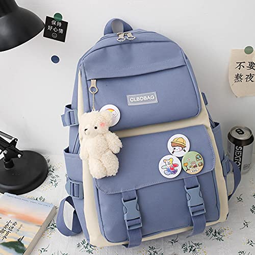 SchulrucksackSet Rucksack Für Schule Süßer Rucksack Schulrucksack Mädchen Teenager Büchertasche Kawaii Schultasche Schulrucksack Schulranzen Rucksack Kinder Mädchen Für Sommer Oder Für Die Schule - 7